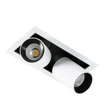 Italux MERCANTA GL7117-2/12W 4000K WH+BL Inbouwspot 2x12W/LED 1640LM IP20