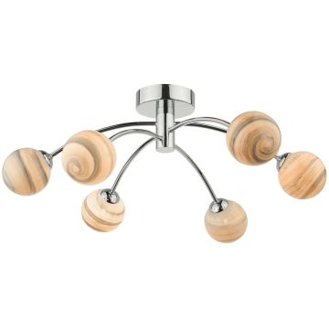 Dar Lighting IZZY IZZ0650-07 Plafondlamp 6x40W/G9