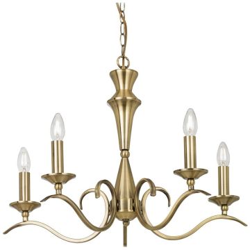 Endon KORA KORA-5AB Kroonluchter 5x40W/E14 IP20