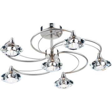 Dar Lighting LUTHER LUT0646 Plafondlamp 6x40W/G9