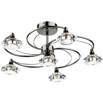 Dar Lighting LUTHER LUT0667 Plafondlamp 6x40W/G9