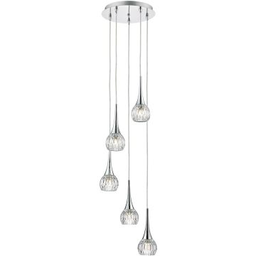Dar Lighting LYALL LYA0550 Hanglamp 5x40W/G9