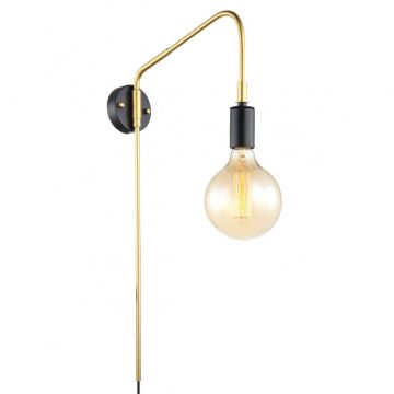 Italux MALENE MBM3386/1 BK+GD Wandlamp 1x40W/E27