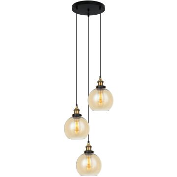 Italux CARDENA MDM-4330-3-GD+AMB Hanglamp 3x40W/E27 IP20