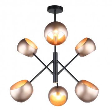 Italux CAVAZZA MDM-3690/6 BK+GD Kroonluchter 6x40W/E14