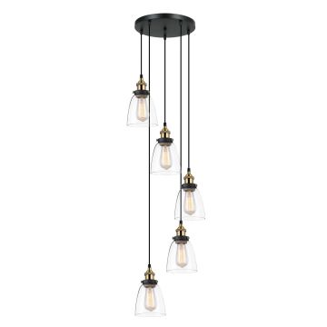 Italux FRANCIS MDM-2563/5 GD+CL Hanglamp 5x40W/E27