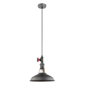 Italux GARIBALDO MDM-2781_1 GR_BK Hanglamp 1x60W/E27 IP20