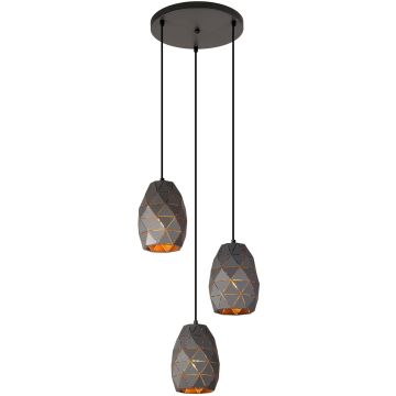Italux HARLEY MDM-3480/3A GR+GD Hanglamp 3x40W/E27 IP20