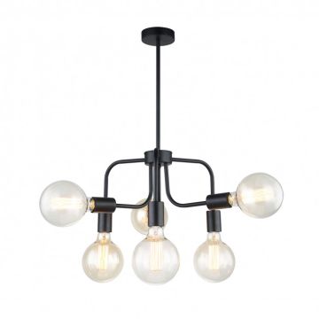 Italux KRISTY MDM-3678/6 BK Kroonluchter 6x60W/E27