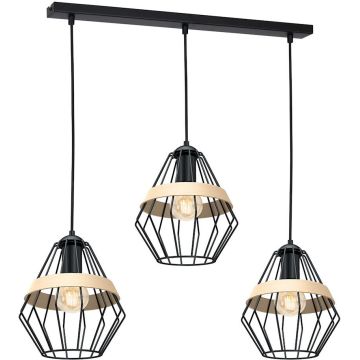 Milagro CLIFF BLACK MLP5525 Hanglamp 3x60W/E27 IP20