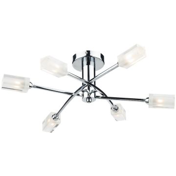 Dar Lighting MORGAN MOR6450 Plafondlamp 6x25W/G9