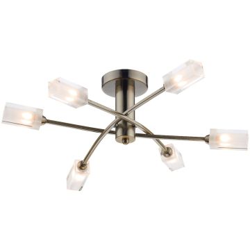 Dar Lighting MORGAN MOR6475 Plafondlamp 6x25W/G9