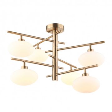 Italux FIORENZO MXM3661-6 BRO+W Plafondlamp 6x25W/G9