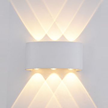 Italux ORTELO OWL-451-3-WH Wandlamp 6x6W/LED 3000K 550LM IP54