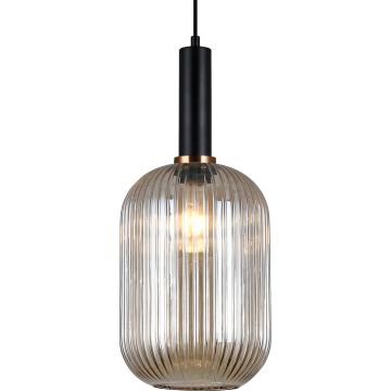 Italux ANTIOLA PND-5588-1L-BK+AMB Hanglamp 1x40W/E27 IP20