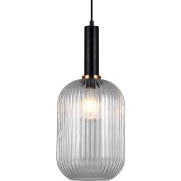 Italux ANTIOLA PND-5588-1L-BK+CL Hanglamp 1x40W/E27 IP20