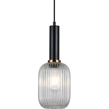 Italux ANTIOLA PND-5588-1M-BK+CL Hanglamp 1x40W/E27 IP20
