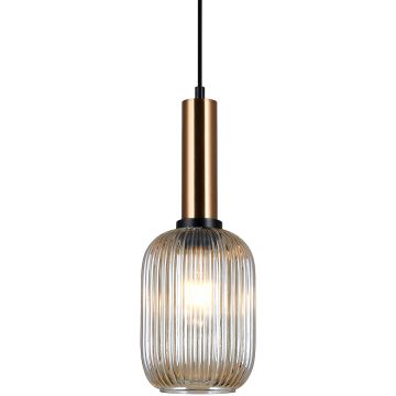 Italux ANTIOLA PND-5588-1M-BRO+AMB Hanglamp 1x40W/E27 IP20
