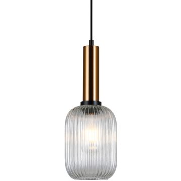 Italux ANTIOLA PND-5588-1M-BRO+CL Hanglamp 1x40W/E27 IP20
