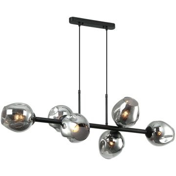 Italux BORGO PND-30843-6 BK+SG Hanglamp 6x40W/E27 IP20