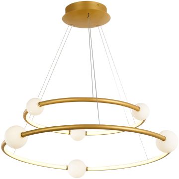 Italux LOZANNA PND-20112035-2A-GD Hanglamp 6+2x86W/LED 3000K 4600LM IP20