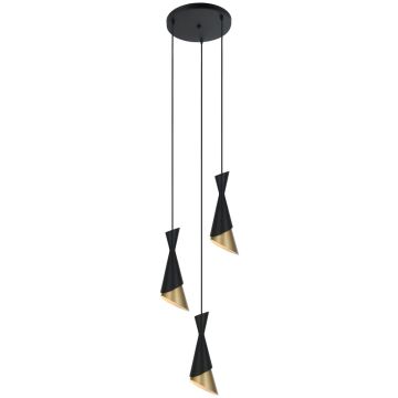 Italux MALIA PND-85949-3 BK+GD Hanglamp 3x40W/E27 IP20
