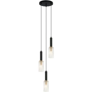 Italux PEROLA PND-43309-3 BK+BR Hanglamp 3x40W/E14 IP20