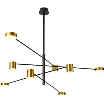 Italux REMDAL PND-16374-8 BK+GD Kroonluchter 8x35,5W/LED 3000K 653LM IP20
