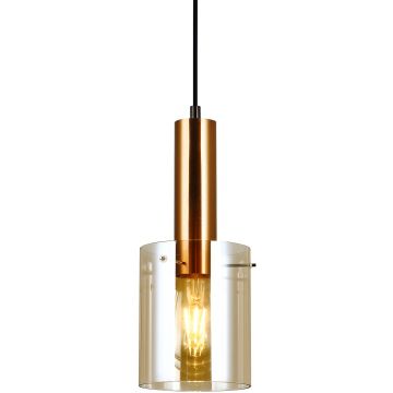 Italux SARDO PND-5581-1-BRO+AMB Hanglamp 1x40W/E27 IP20