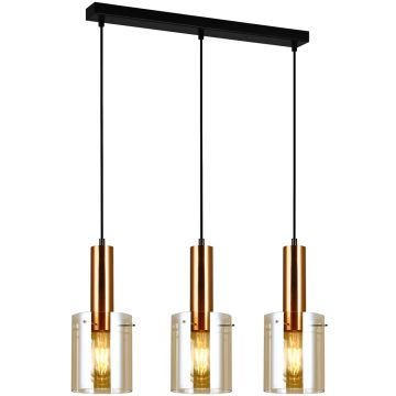 Italux SARDO PND-5581-3-BRO+AM Hanglamp 3x40W/E27 IP20