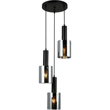 Italux SARDO PND-5581-3A-BK+SG Hanglamp 3x40W/E27 IP20