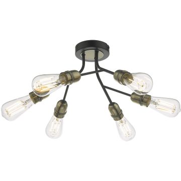 Dar Lighting REMY REM0654 Plafondlamp 6x60W/E27