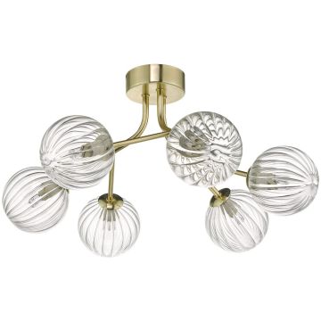 Dar Lighting YISKA YIS6435 Plafondlamp 6x40W/G9