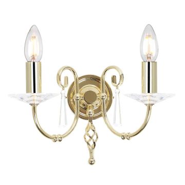 Elstead Lighting AEGEAN AG2-POL-BRASS Wandlamp 2x60W/E14