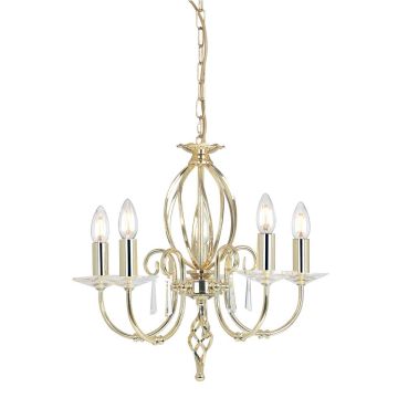 Elstead Lighting AEGEAN AG5-POL-BRASS Kroonluchter 5x60W/E14