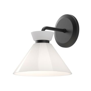 Elstead Lighting Halston ALM-HALSTON-1WB-BK Wandlamp 1x40W/E14 IP20