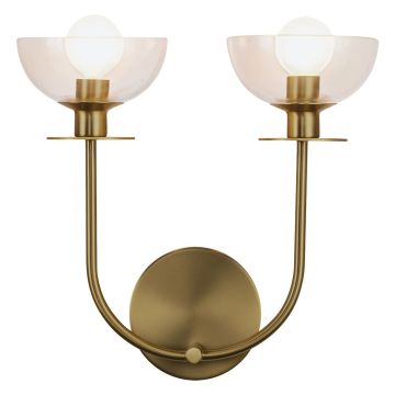 Elstead Lighting Sylvia ALM-SYLVIA-2WB-BG-CL Wandlamp 2x40W/E14 IP20