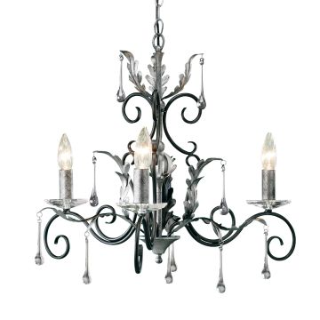 Elstead Lighting AMARILLI AML3-BLK-SILVER Kroonluchter 3x60W/E14