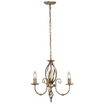 Elstead Lighting ARTISAN ART3-AGD-BRASS Kroonluchter 3x60W/E14