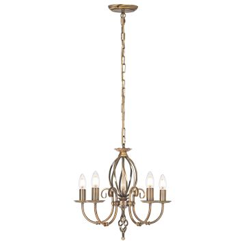 Elstead Lighting ARTISAN ART5-AGD-BRASS Kroonluchter 5x60W/E14