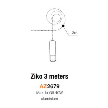 AZzardo ZIKO AZ2679 Ophanging 1x40W/G9 IP20