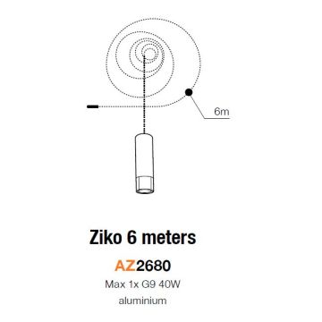AZzardo ZIKO AZ2680 Ophanging 1x40W/G9 IP20