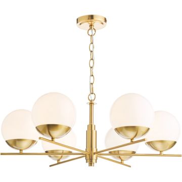 Dar Lighting Bombazine BOM0635 Kroonluchter 6x40w/e14