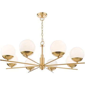 Dar Lighting Bombazine BOM0835 Kroonluchter 8x40w/e14