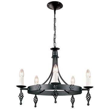 Elstead Lighting BELFRY BY5-BLACK Kroonluchter 5x60W/E14