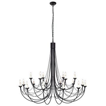 Elstead Lighting CARISBROOKE CB18-BLACK Kroonluchter 18x60W/E14