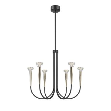 Zuma Line BOSTON P0603-06F-SDB1 Hanglamp 6x30W/Led 3000K 3300lm IP20