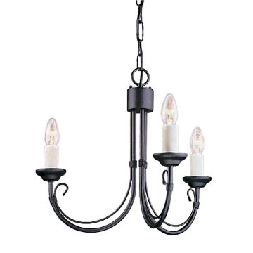 Elstead Lighting CHARTWELL CH3-BLACK Kroonluchter 3x60W/E14