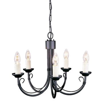 Elstead Lighting CHARTWELL CH5-BLACK Kroonluchter 5x60W/E14