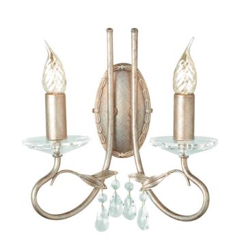 Elstead Lighting CHRISTINA CRT2-SILVER-GOLD Wandlamp 2x60W/E14